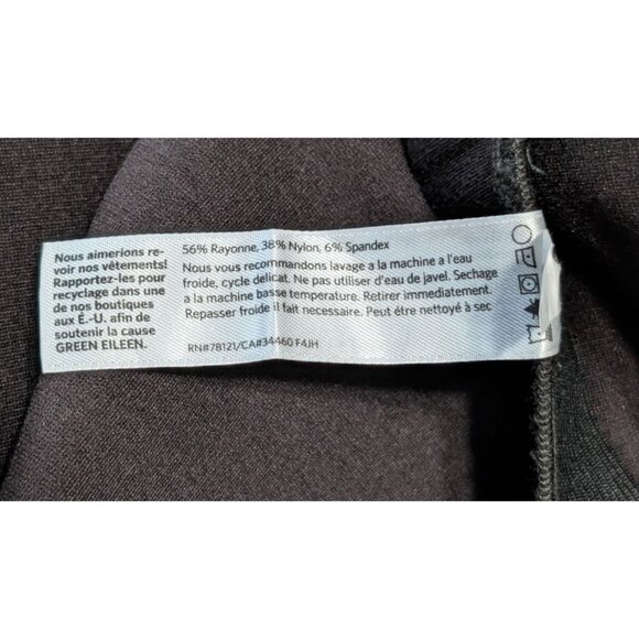 Eileen Fisher Womens Slim Pant XL Black Rayon Nylon Spandex Heavyweight - Picture 12 of 15